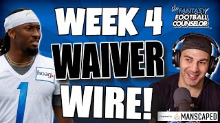 Waiver Wire Week 4 MUST Grabs and BIG Takeaways [upl. by Ilahtan]