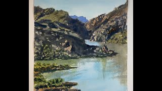 Watercolor  Saguaro Lake [upl. by Koppel450]