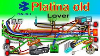 Bajaj Platina Full Bike Wiring Diagram Old Model [upl. by Nagaek]