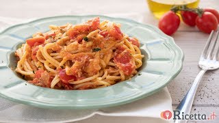 Spaghetti al Sugo di Sgombro e Pomodorini Pachino  Ricettait [upl. by Moriah]