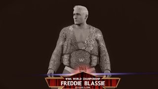 1963 Aug 23  WWA  Bearcat Wright vs Freddie Blassie  WWA Title  WWE 2K22 [upl. by Poppas]