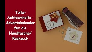 Toller AchtsamkeitsAdventskalender für die HandtascheRucksack  GutscheinFotoalbum  Stampin´Up® [upl. by Artemis89]