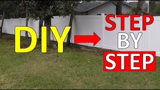 HOW TO Install Vinyl Fence Freedom 6  Step By Step [upl. by Teews91]