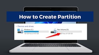 How to Create Partition in Windows 10 amp Windows 11  Create New Drive 2024 [upl. by Aneger]