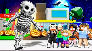 DAYCARE SPOOKY SKELETON HALLOWEEN  Roblox  Brookhaven 🏡RP [upl. by Rosane717]