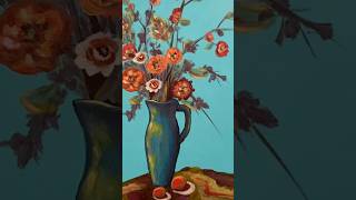 Acrylic Painting  Flowers in a Vase  still life acrylic art painting stilllife [upl. by Eimoan]