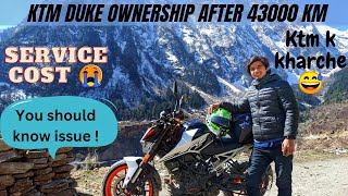 43000 km KTM DUKE 200 BS6 OWNERSHIP REVIEW  Service cost  Duke 200  Duke 200 Major Issues [upl. by Feingold970]