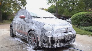 Polishing Heavily Swirled Black Paint on Fiat Abarth  Exterior Detailing and Cleaning [upl. by Joanne846]