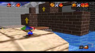 Super Mario 64  Course 11 WetDry World  Star 1 [upl. by Myke]