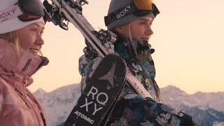 A Day in LAAX Switzerland with Tess Ledeux and Kelly Sildaru [upl. by Kryska]