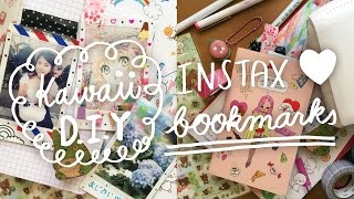 ♡ KAWAII DIY  Instax  Polaroid Bookmarks ♡ [upl. by Newhall]