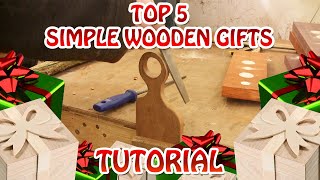 My Top 5 Simple Wooden Gifts  Tutorial [upl. by Christiane836]