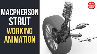 MacPherson Strut Working And Animation [upl. by Thgiled]