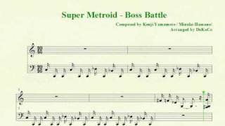 Ridley Super Metroid Theme Sheet Music Piano [upl. by Sug311]