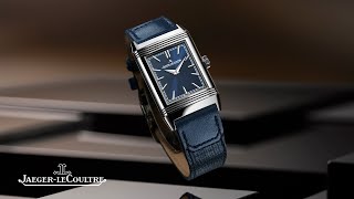 Reverso Tribute Monoface Blue a new size fitting every wrist  JaegerLeCoultre [upl. by Wistrup264]