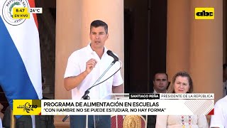 Santiago Peña presenta proyecto “Hambre cero en las escuelas y los centros educativos” [upl. by Su]