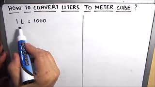 How to convert Liters to Cubic Meters  Converting Liters to Meters cube  Unit Conversion [upl. by Yauq]