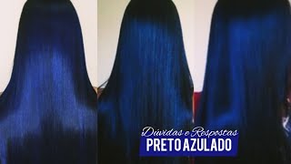 Pintar o cabelo com AZUL DE METILENO e VIOLETA GENCIANA  Dúvidas e Respostas  PRETO AZULADO [upl. by Adnola]