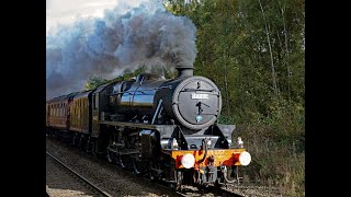 Black 5 Approaching Whitchurch Station Shropshire [upl. by Viviana]