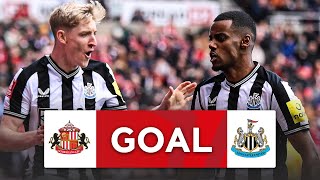 GOAL  Alexander Isak  Sunderland 03 Newcastle  Third Round  Emirates FA Cup 202324 [upl. by Eberto]