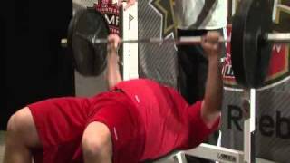 Michael Knill does 47 benchpress reps [upl. by Nomit512]