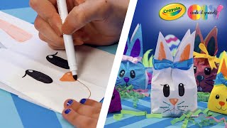 SACCHETTINI CONIGLIETTO  REGALINI DI PASQUA  Lavoretti per bambini Crayola CIY [upl. by Adnahsed]