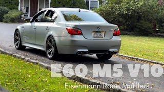 BMW E60 M5 V10 Eisenmann Straight Piped Exhaust Revs [upl. by Norty596]