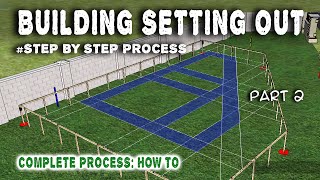 How to set out a building  Complete process building foundation [upl. by Ardeth283]