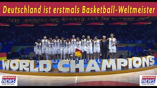 Deutschland ist erstmals Basketball Weltmeister Im Finale siegte das DBB Team 83 zu 77 gegen Serbien [upl. by Lamraj]