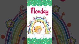 Week days learning song  weekdays name in english  kids channel daysoftheweek kidsshorts [upl. by Nageet]