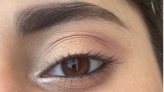 Cut crease eyeshadow tutorial  Half cut crease eye makeup tutorial  Easy Brown Cut Crease Eye look [upl. by Sirrad]