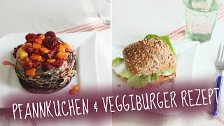 Vegane Pfannkuchen amp Veggiburger REZEPT  Schnell amp Lecker [upl. by Ephrayim98]