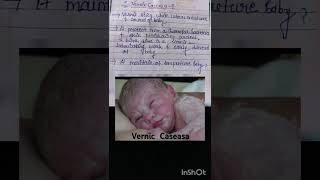 Vernix caseasa  importans in baby  gnm thirds years  nursing note nursecare [upl. by Cline]