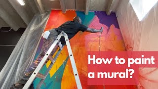 How To Paint A Mural Tutorial  An Inside look at the my process [upl. by Ribble]