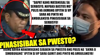 Matapos LUMABAS ang EBIDENSYA PULIS na SINUBUKANG IPITIN si VP SARA PINASISIBAK NA sa PWESTO [upl. by Lenci]