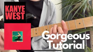 Kanye West  Gorgeous  Loop Pedal Cover Lesson  Tutorial  Tab  Tom Moon [upl. by Marie]