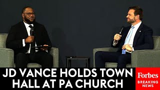 FULL TOWN HALL JD Vance Discusses Education Faith At Rock Church In Harrisburg Pennsylvania [upl. by Eynttirb]