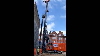 NCB FD200 CFA piling rig installing 600 mm diameter secant pile wall in London [upl. by Festus187]