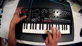 Roland JDXi Jamming using transpose [upl. by Akoyn78]