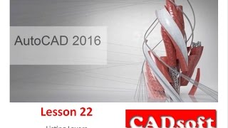 AutoCAD 2016 English  Lesson 22149  Listing Layers [upl. by Annoval]