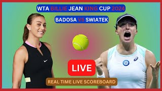 Iga Swiatek Vs Paula Badosa LIVE Score UPDATE Women Tennis 2024 WTA Billie Jean King Cup Nov 15 2024 [upl. by Annuahsal]