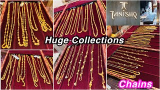 Huge Chain necklace collections from Tanishq  Chain designs  Chain necklaces  Chains  Hyderabad [upl. by Dwan94]