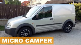 Van Conversion  Micro Camper Ford Transit Connect SWB [upl. by Atinav6]