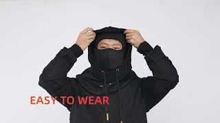 ROCKBROS Ski Mask Thermal Fleece Balaclava Ski Face Mask for Cold Weather Winter MenROCKBROS Ski [upl. by Egrog]