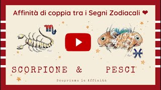 💕 Affinità di Coppia tra i Segni Zodiacali  ♏ Scorpione amp ♓ Pesci [upl. by Barolet]