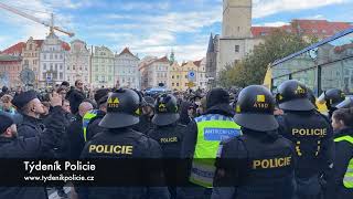 BEZPEČNOSTNÍ OPATŘENÍ POCHOD FANOUŠKŮ BOHEMIANS PRAHA NA LETNOU [upl. by Kirstin209]