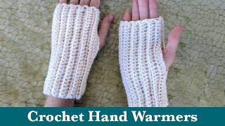 Crochet Fingerless Hand Warmers Reversible [upl. by Rebm]