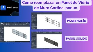 REVIT  Panel Vacío y Panel Sólido en Muro Cortina [upl. by Leunas]