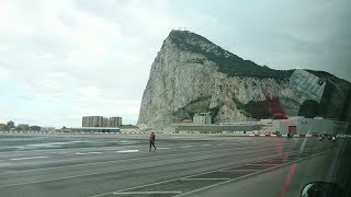 Gibraltar crossing the airport runway [upl. by Zaneski482]