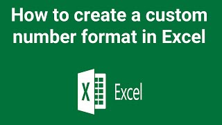 How to create a custom number format in Excel [upl. by Gittle]